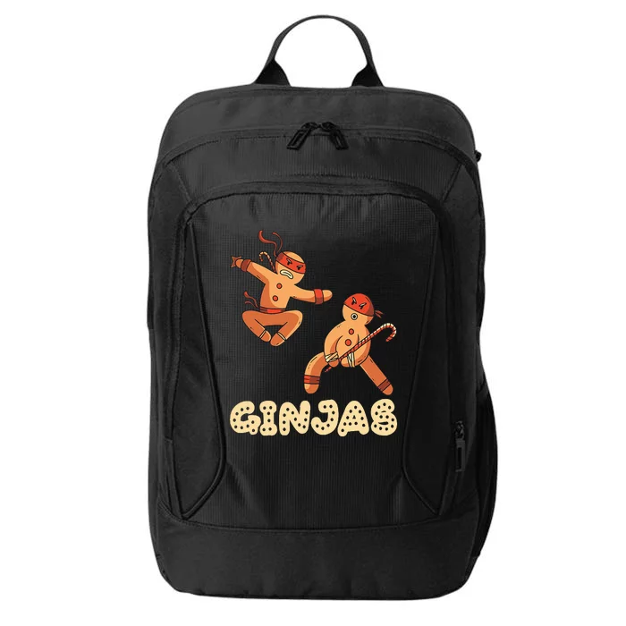 Christmas Ginjas Ninja Gingerbread Man City Backpack