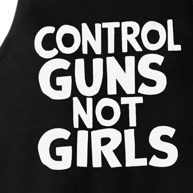 Control Guns Not Girl.S Ladies Tri-Blend Wicking Tank