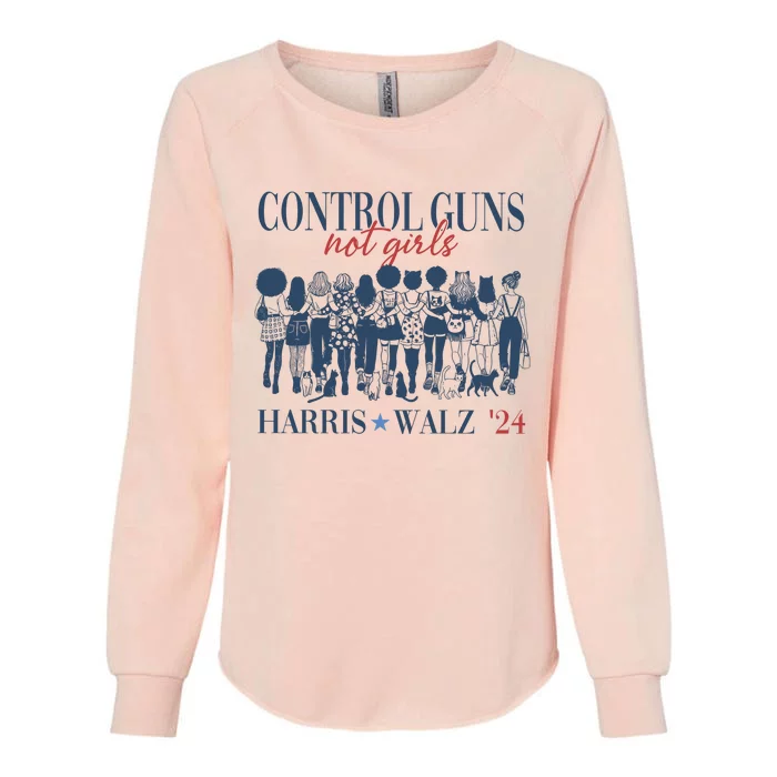 Control Guns Not Girl Womens California Wash Sweatshirt