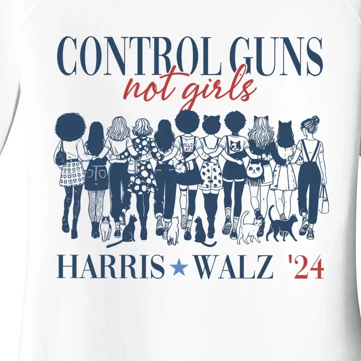 Control Guns Not Girl Women's Perfect Tri Tunic Long Sleeve Shirt