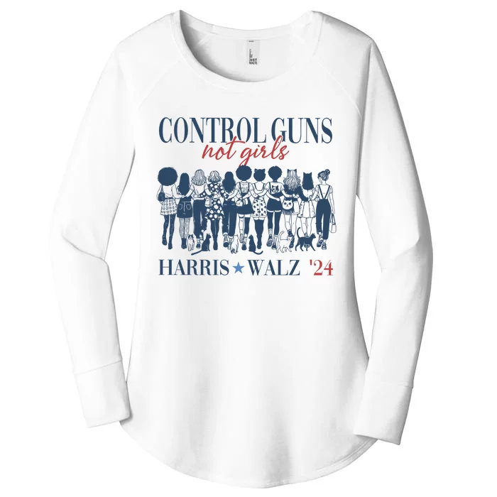 Control Guns Not Girl Women's Perfect Tri Tunic Long Sleeve Shirt