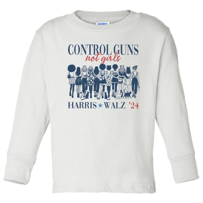 Control Guns Not Girl Toddler Long Sleeve Shirt