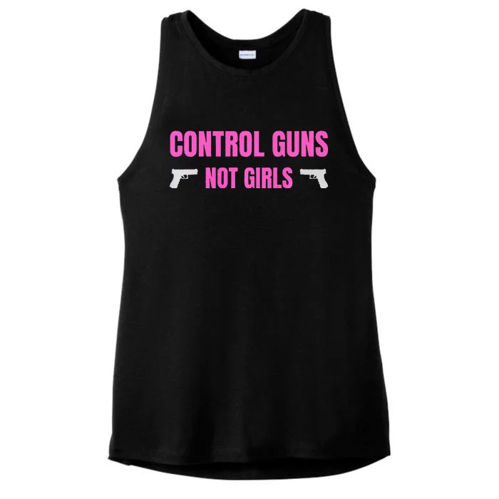 Control Guns Not Girl Rights Feminist Ladies Tri-Blend Wicking Tank