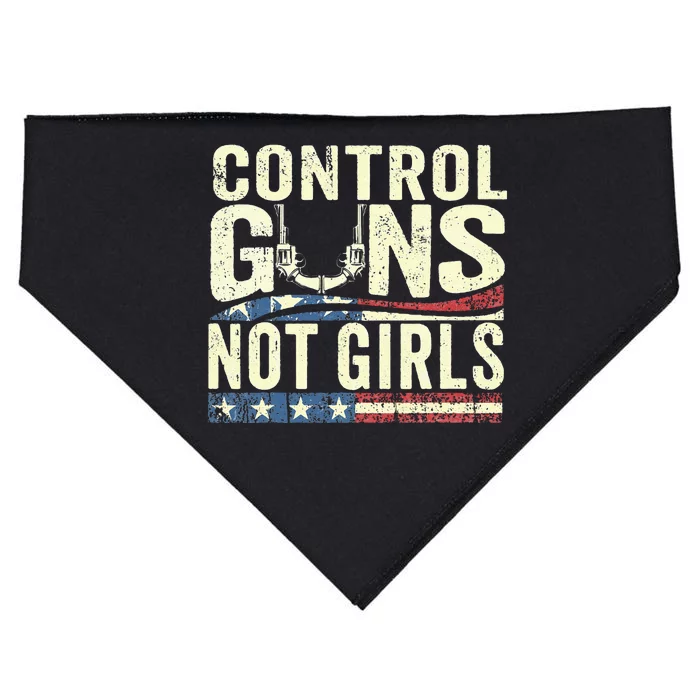 Control Guns Not Girl Election Usa Feminist Rights USA-Made Doggie Bandana