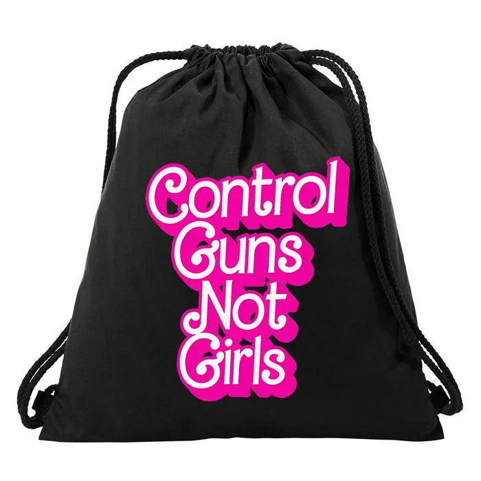 Control Guns Not Girl Rights Feminist Drawstring Bag