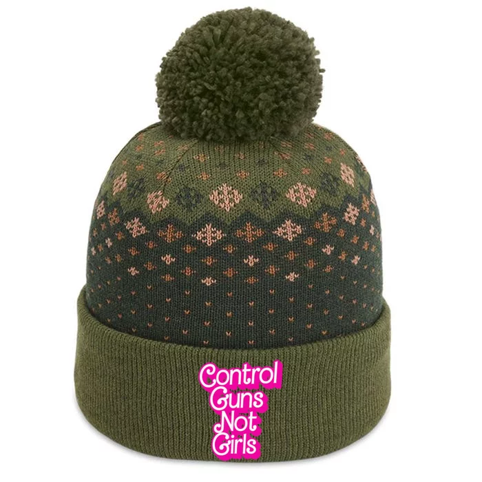 Control Guns Not Girl Rights Feminist The Baniff Cuffed Pom Beanie