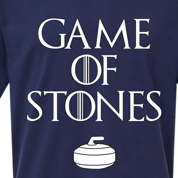 Curler Game Of Stones Curling Gift Sueded Cloud Jersey T-Shirt