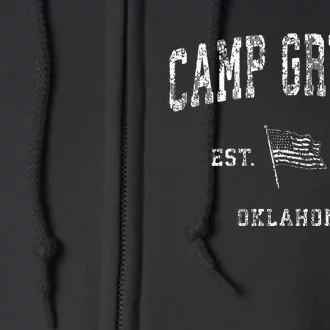 Camp Gruber Oklahoma Ok Full Zip Hoodie