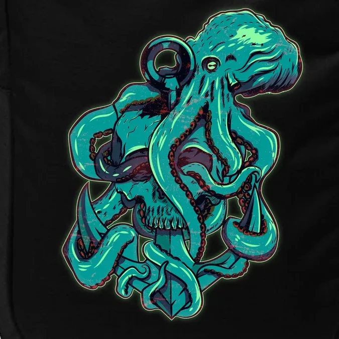 Cool Grunge Octopus Skull Impact Tech Backpack