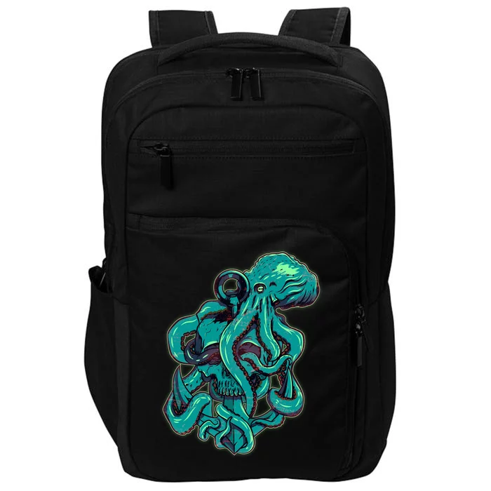 Cool Grunge Octopus Skull Impact Tech Backpack