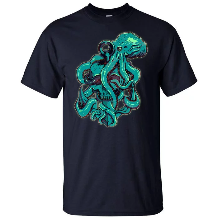 Cool Grunge Octopus Skull Tall T-Shirt