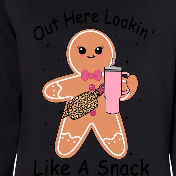 Cute Gingerbread Out Here Lookin Like A Snack Gift Womens California Wash Sweatshirt