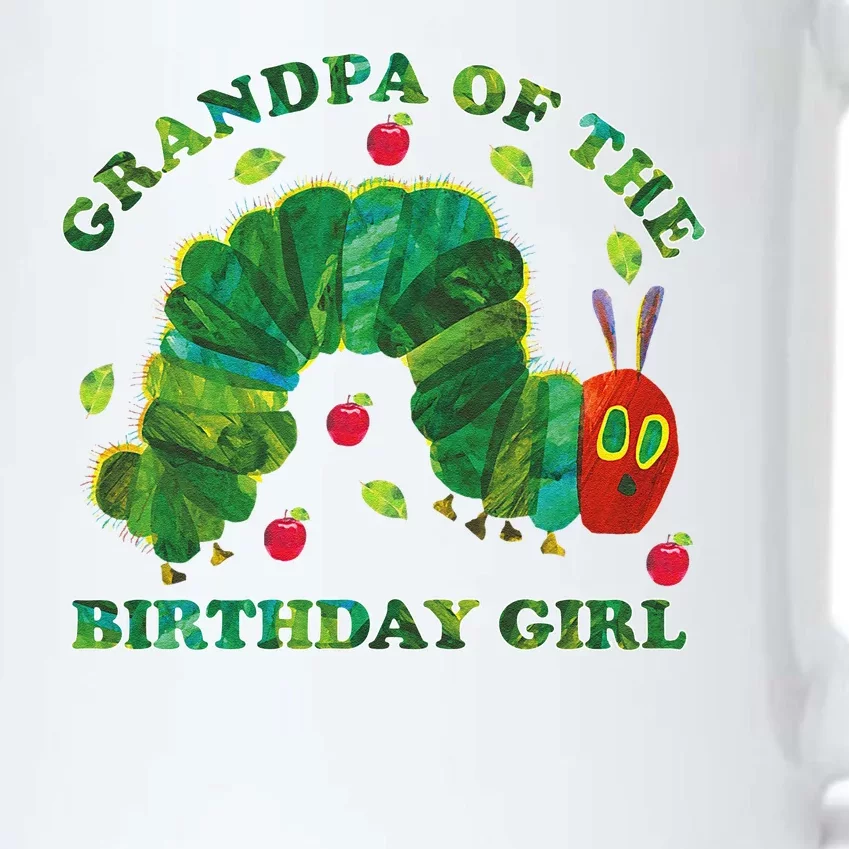 Cute Grandpa Of The Birthday Girl Hungry Caterpillar Black Color Changing Mug