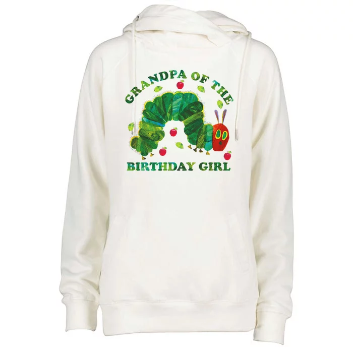 Cute Grandpa Of The Birthday Girl Hungry Caterpillar Womens Funnel Neck Pullover Hood