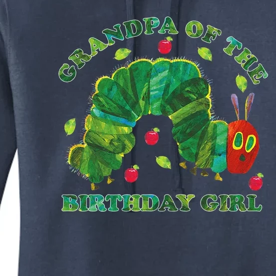 Cute Grandpa Of The Birthday Girl Hungry Caterpillar Women's Pullover Hoodie