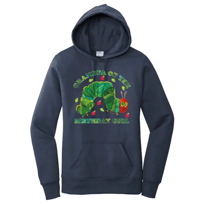 Cute Grandpa Of The Birthday Girl Hungry Caterpillar Women's Pullover Hoodie