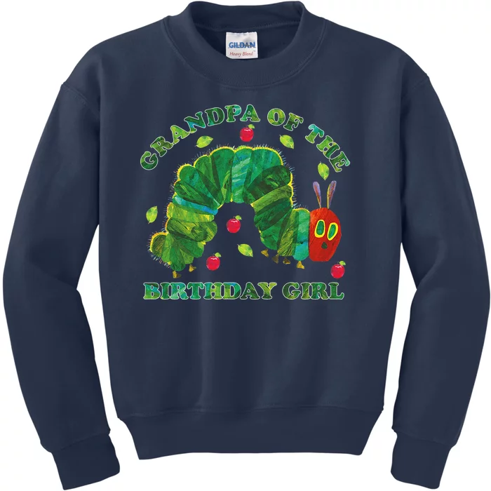 Cute Grandpa Of The Birthday Girl Hungry Caterpillar Kids Sweatshirt