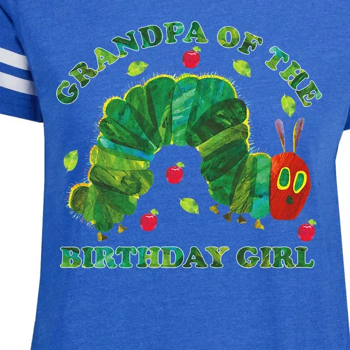 Cute Grandpa Of The Birthday Girl Hungry Caterpillar Enza Ladies Jersey Football T-Shirt