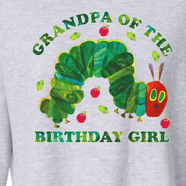 Cute Grandpa Of The Birthday Girl Hungry Caterpillar Cropped Pullover Crew