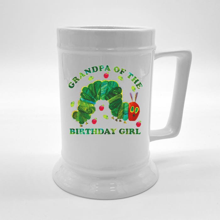 Cute Grandpa Of The Birthday Girl Hungry Caterpillar Front & Back Beer Stein