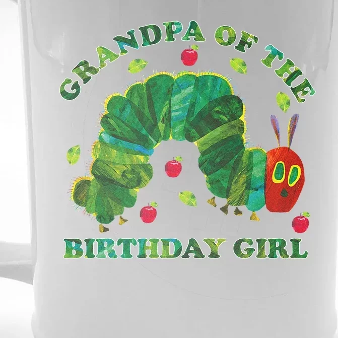 Cute Grandpa Of The Birthday Girl Hungry Caterpillar Front & Back Beer Stein