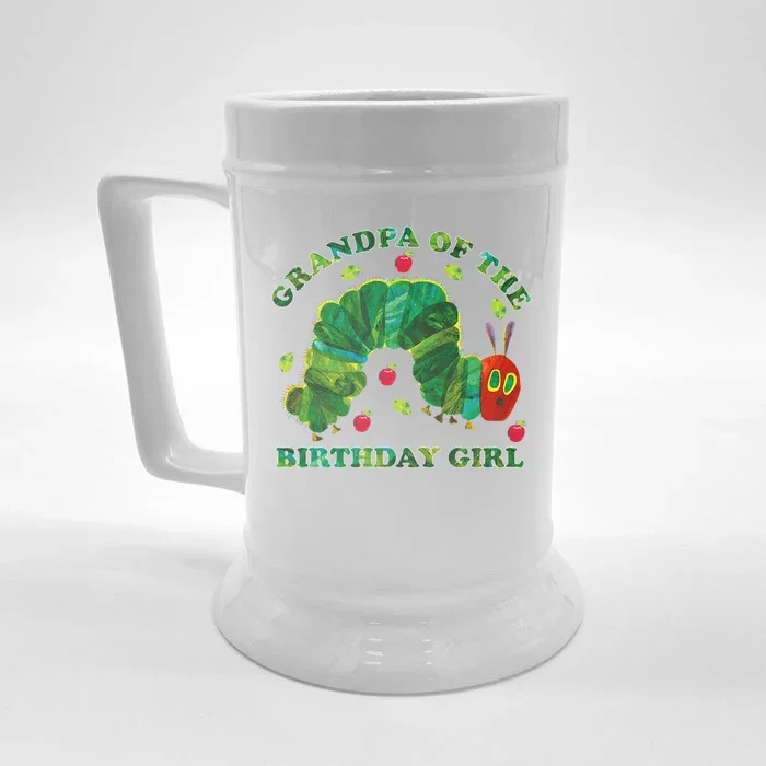 Cute Grandpa Of The Birthday Girl Hungry Caterpillar Front & Back Beer Stein