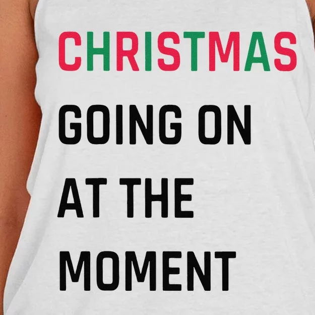 Christmas Going On At The Moment Christmas Women's Knotted Racerback Tank