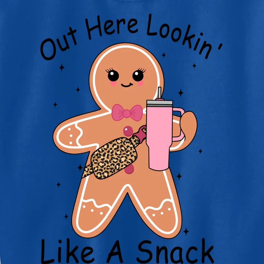 Cute Gingerbread Out Here Lookin Like A Snack Gift Kids Sweatshirt