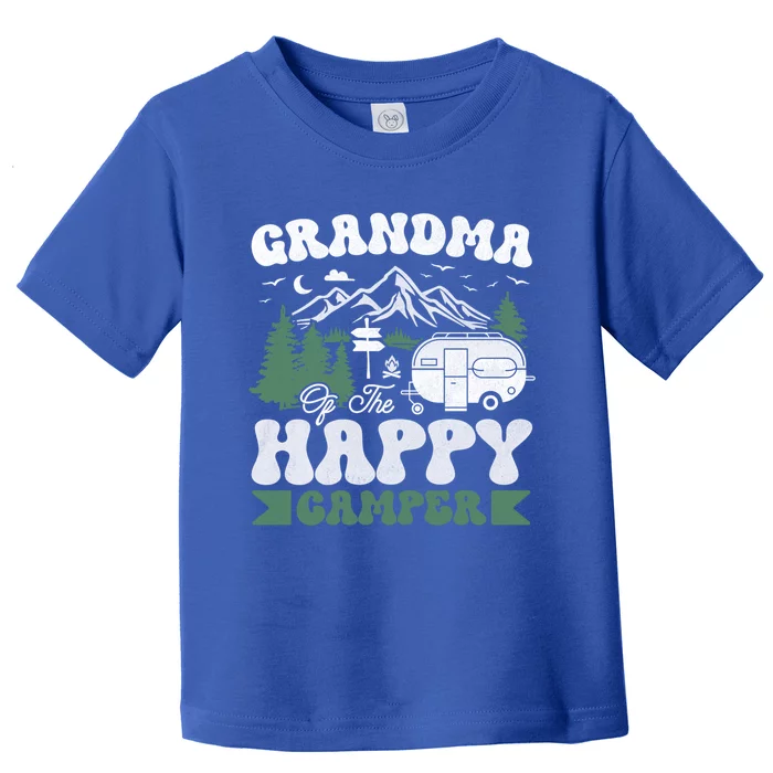 Cute Grandma Of The Happy Camper Camping Trip Gift Toddler T-Shirt