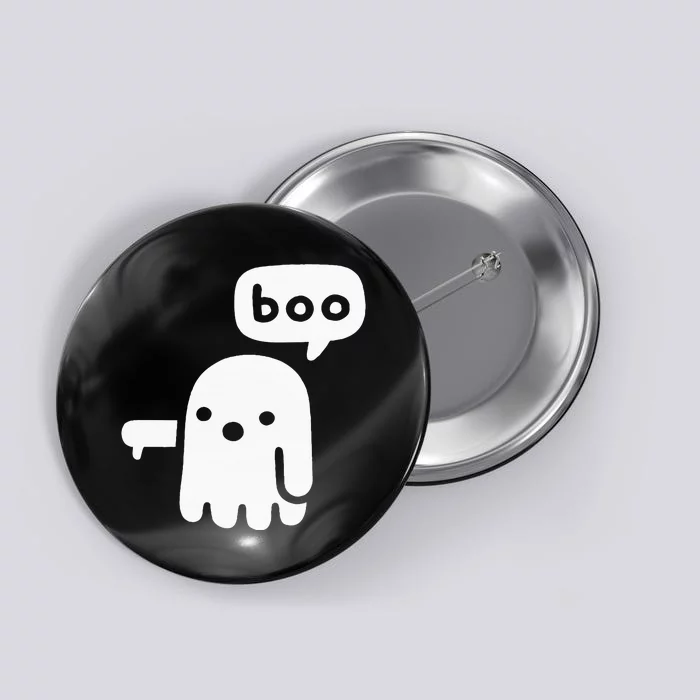 Chunky Ghost Of Disapproval Boo Halloween Button