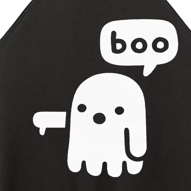 Chunky Ghost Of Disapproval Boo Halloween Women’s Perfect Tri Rocker Tank