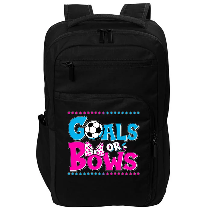 Cute Goals Or Bows Baby Gender Reveal Impact Tech Backpack