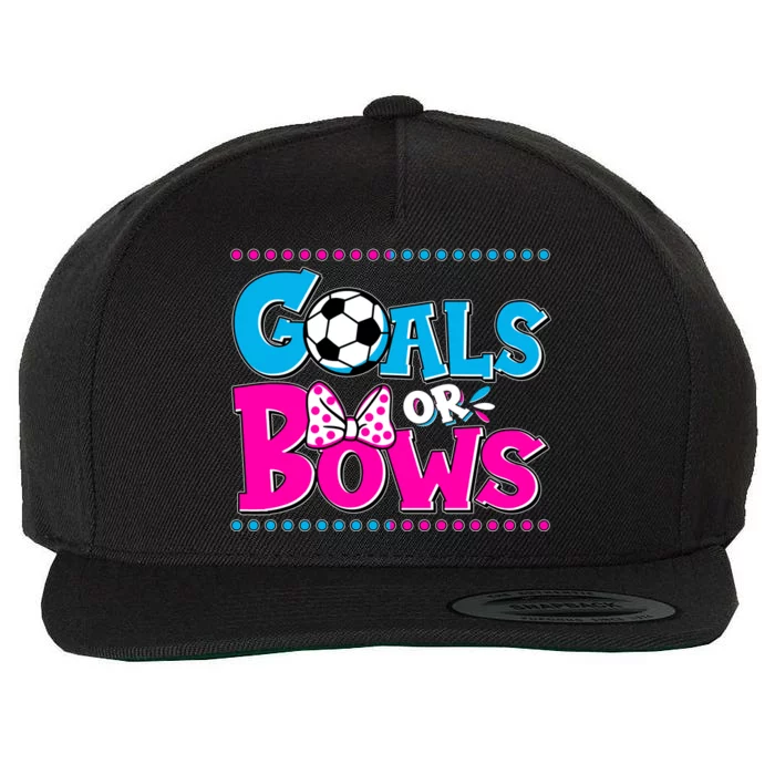 Cute Goals Or Bows Baby Gender Reveal Wool Snapback Cap