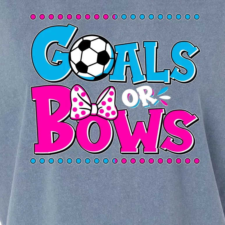 Cute Goals Or Bows Baby Gender Reveal Garment-Dyed Women's Muscle Tee