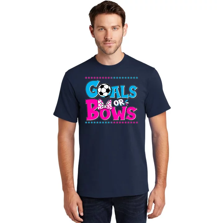 Cute Goals Or Bows Baby Gender Reveal Tall T-Shirt