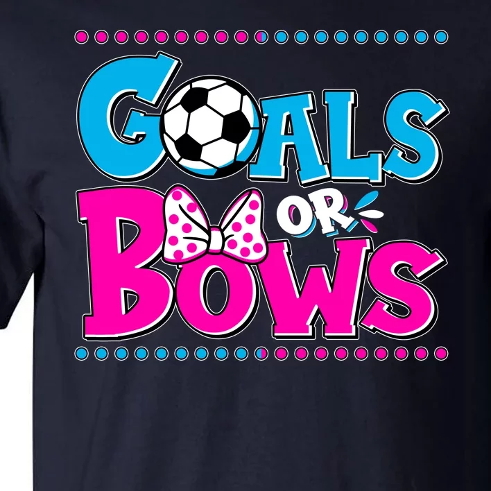 Cute Goals Or Bows Baby Gender Reveal Tall T-Shirt