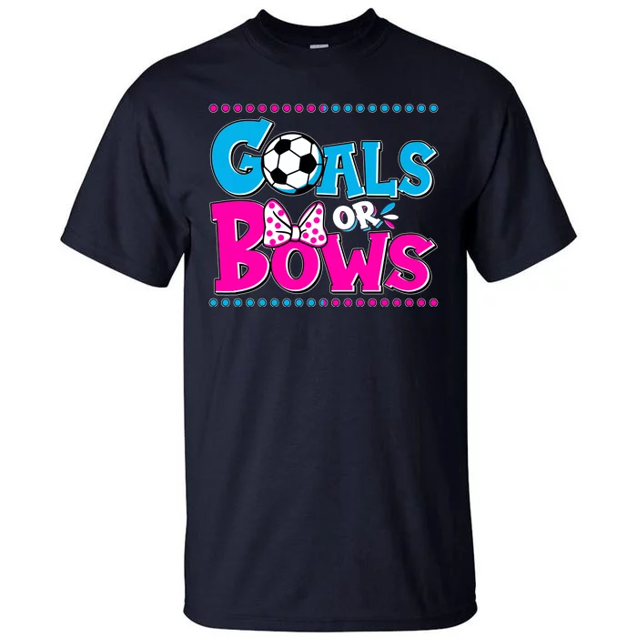 Cute Goals Or Bows Baby Gender Reveal Tall T-Shirt