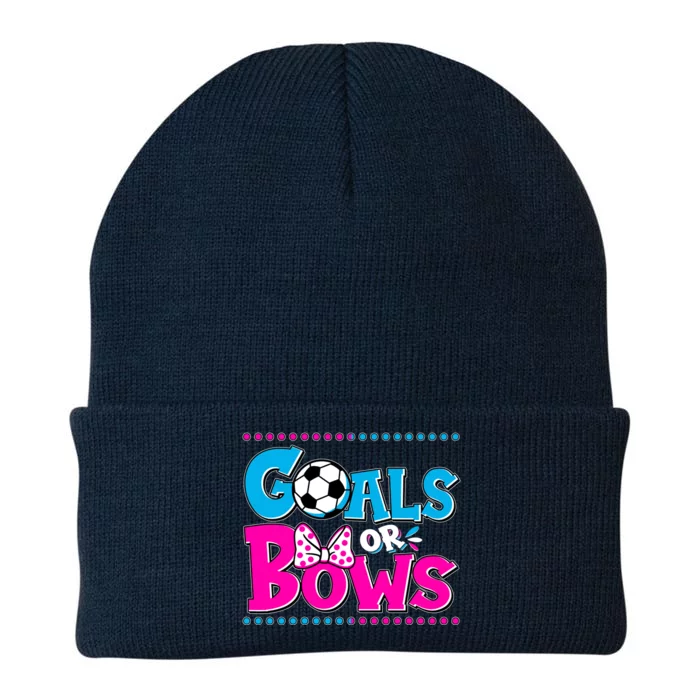 Cute Goals Or Bows Baby Gender Reveal Knit Cap Winter Beanie