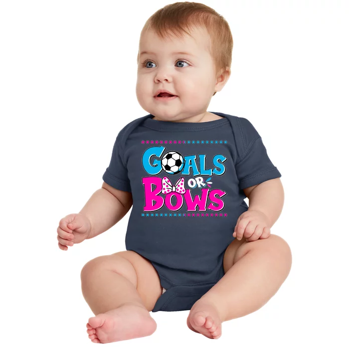 Cute Goals Or Bows Baby Gender Reveal Baby Bodysuit