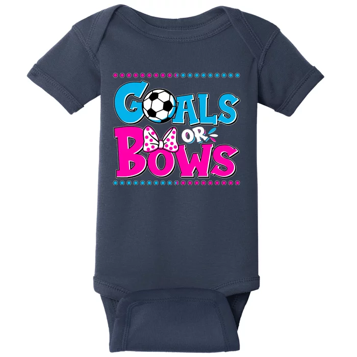 Cute Goals Or Bows Baby Gender Reveal Baby Bodysuit