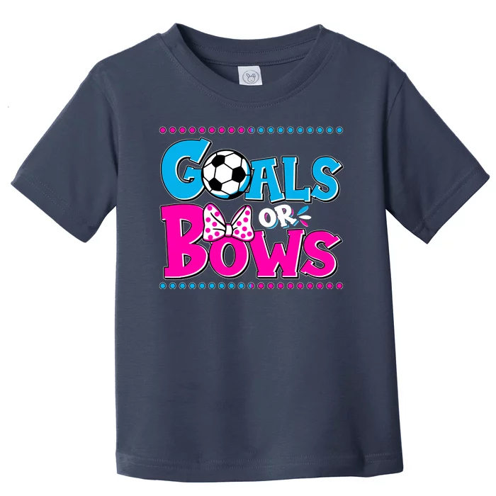 Cute Goals Or Bows Baby Gender Reveal Toddler T-Shirt