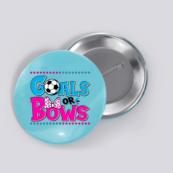 Cute Goals Or Bows Baby Gender Reveal Button