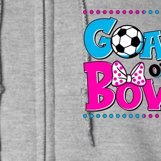 Cute Goals Or Bows Baby Gender Reveal Full Zip Hoodie