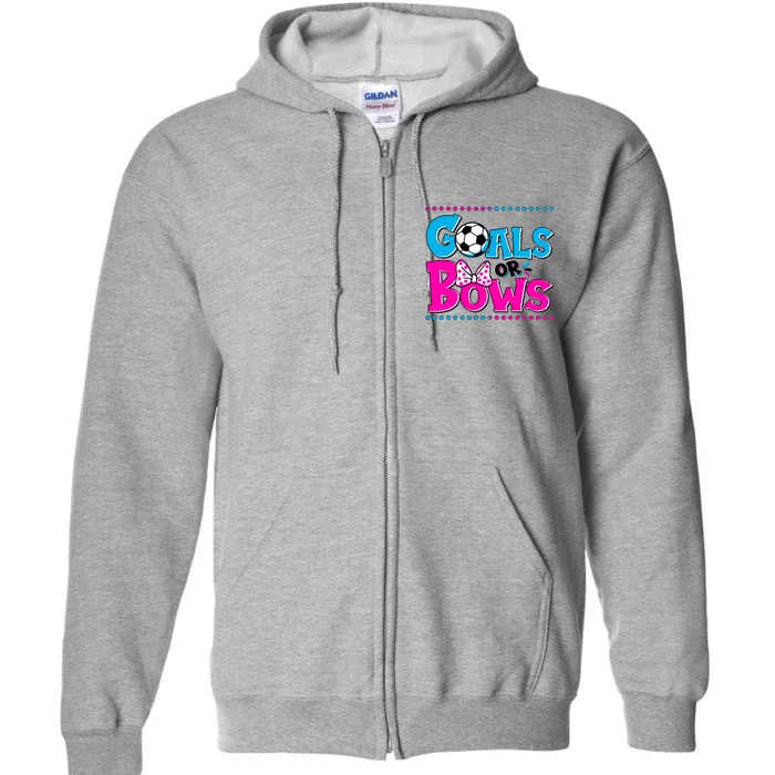 Cute Goals Or Bows Baby Gender Reveal Full Zip Hoodie