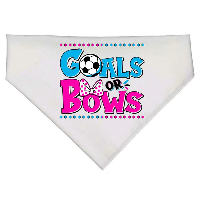 Cute Goals Or Bows Baby Gender Reveal USA-Made Doggie Bandana