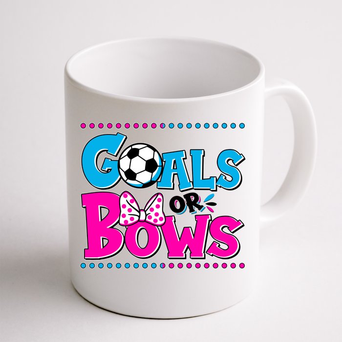 Cute Goals Or Bows Baby Gender Reveal Front & Back Coffee Mug