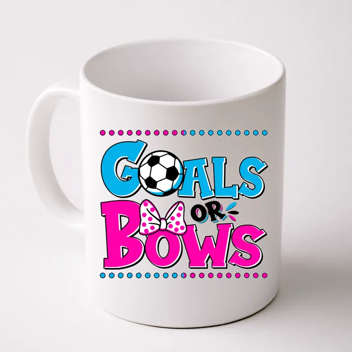 Cute Goals Or Bows Baby Gender Reveal Front & Back Coffee Mug