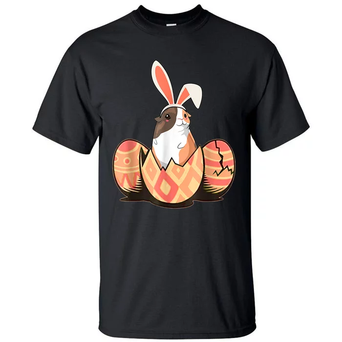 Cute Guinea Pig Easter Bunny Eggs Costume Easter Day Tall T-Shirt