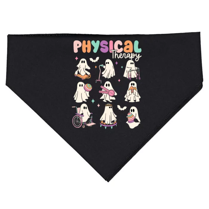 Cute Ghost Physical Therapy PT Physical Therapist Halloween USA-Made Doggie Bandana