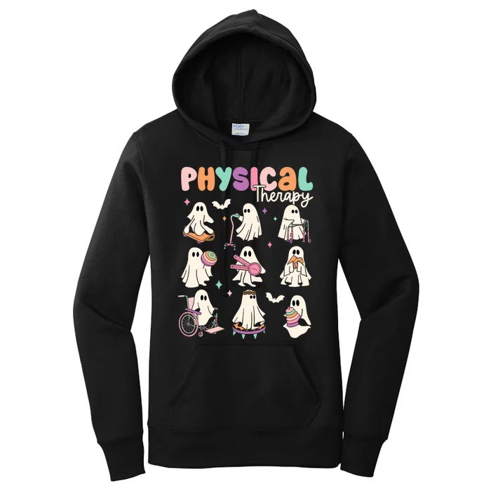 Cute Ghost Physical Therapy PT Physical Therapist Halloween Women's Pullover Hoodie